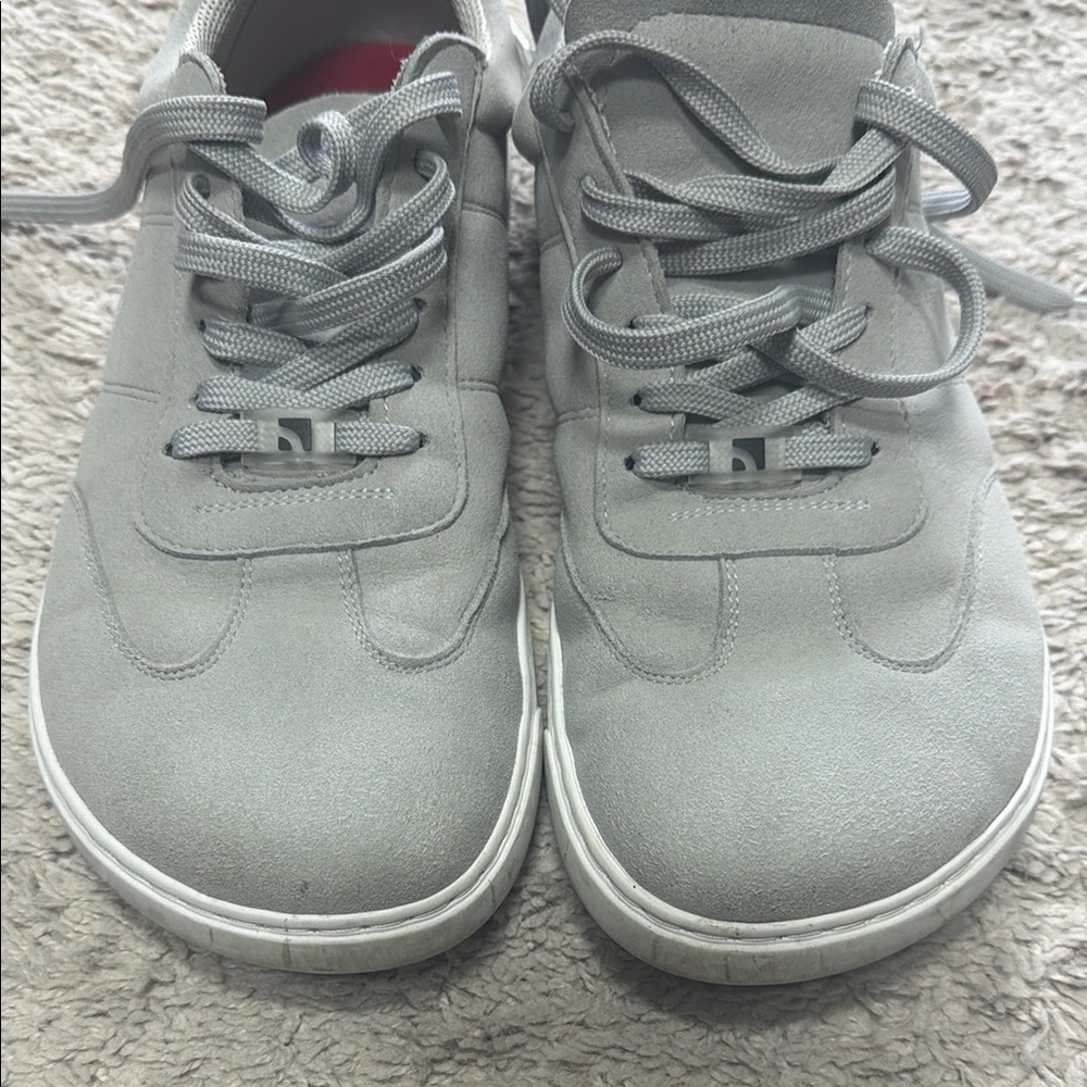 Unisex barefoot, minimalist Lace-Up Sneakers - Gray Suede EU 41